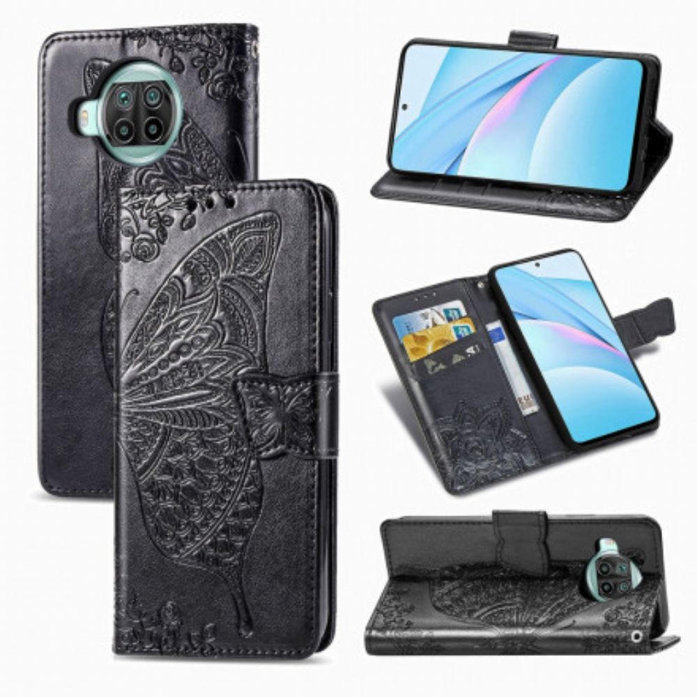 Flip Case Für Xiaomi Mi 10T Lite / Redmi Note 9 Pro 5G Halbe Schmetterlinge