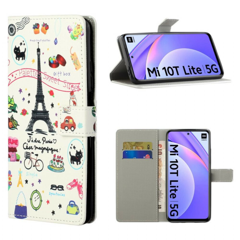 Flip Case Für Xiaomi Mi 10T Lite / Redmi Note 9 Pro 5G Ich Liebe Paris