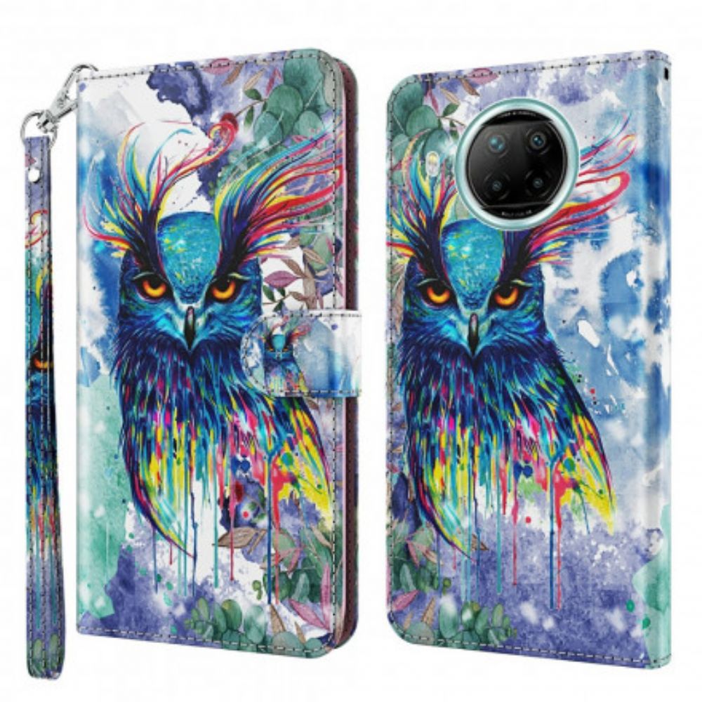 Flip Case Für Xiaomi Mi 10T Lite / Redmi Note 9 Pro 5G Lichtfleck Aquarell Vogel