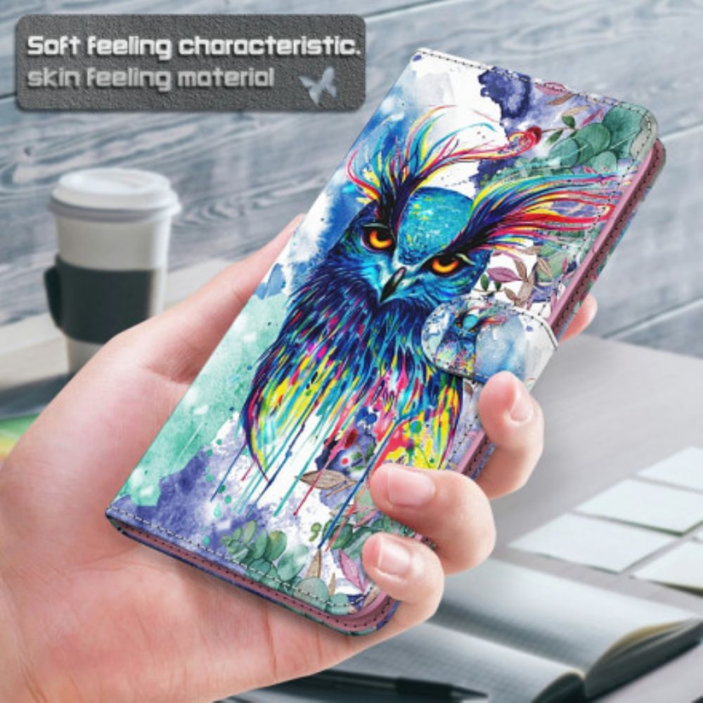 Flip Case Für Xiaomi Mi 10T Lite / Redmi Note 9 Pro 5G Lichtfleck Aquarell Vogel