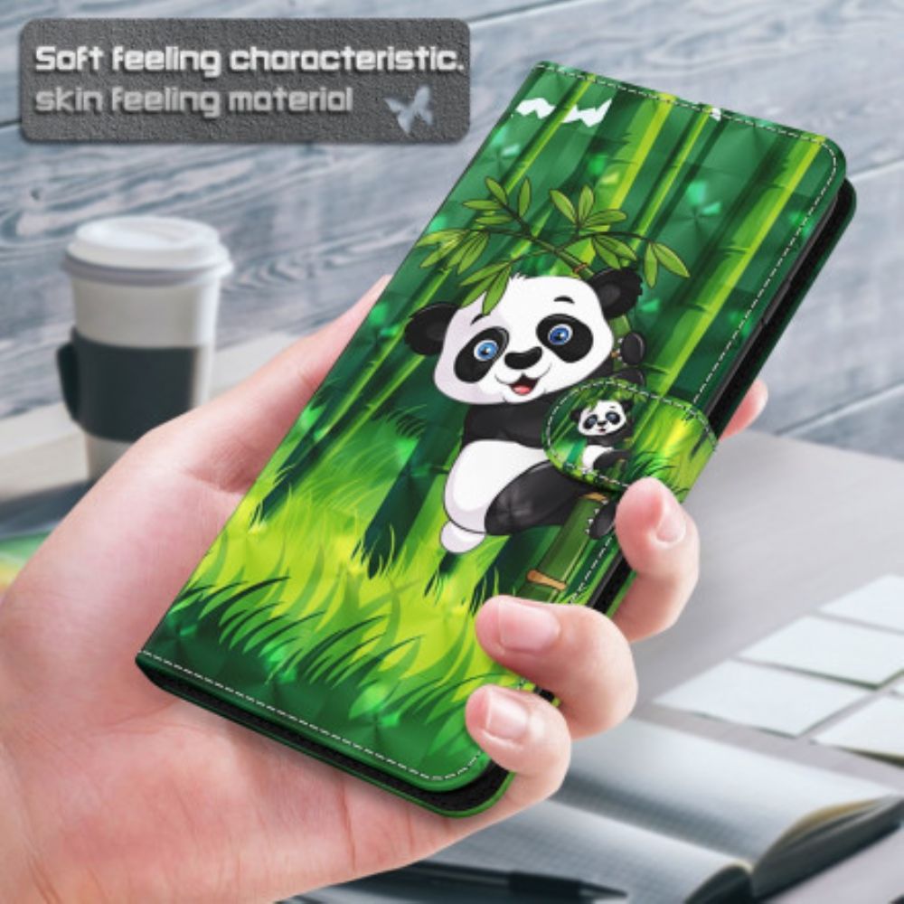 Flip Case Für Xiaomi Mi 10T Lite / Redmi Note 9 Pro 5G Lichtpunkt Panda Und Bambus