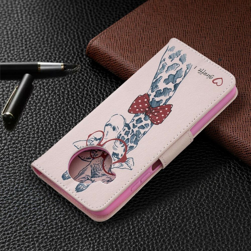 Flip Case Für Xiaomi Mi 10T Lite / Redmi Note 9 Pro 5G Nerdige Giraffe