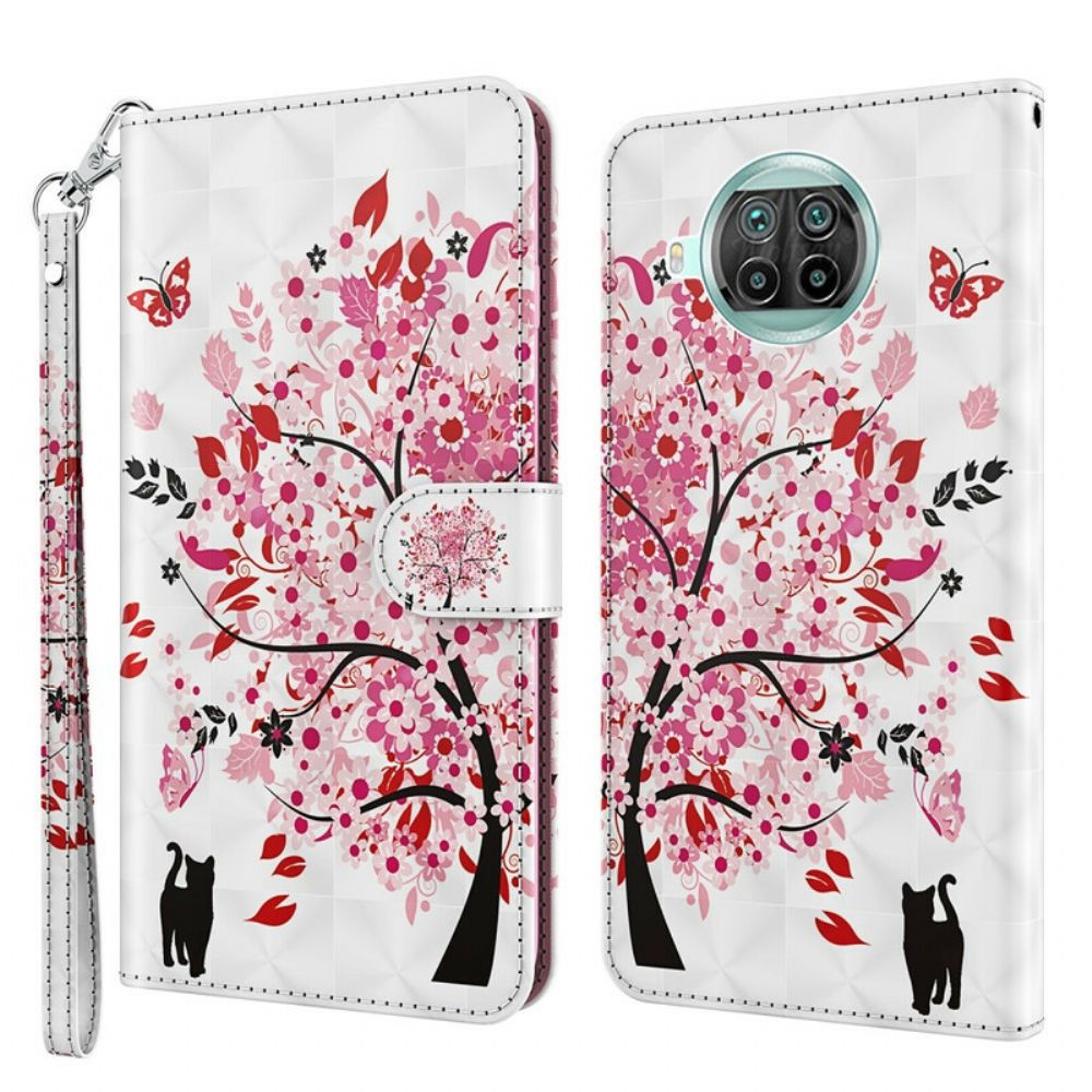 Flip Case Für Xiaomi Mi 10T Lite / Redmi Note 9 Pro 5G Rosa Baum