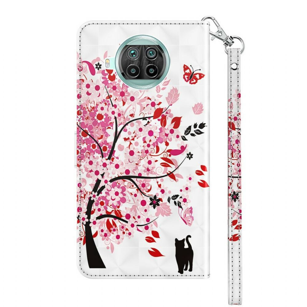 Flip Case Für Xiaomi Mi 10T Lite / Redmi Note 9 Pro 5G Rosa Baum