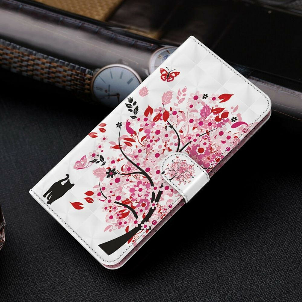 Flip Case Für Xiaomi Mi 10T Lite / Redmi Note 9 Pro 5G Rosa Baum