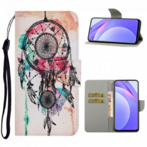 Flip Case Für Xiaomi Mi 10T Lite / Redmi Note 9 Pro 5G Wasserfarbener Traumfänger