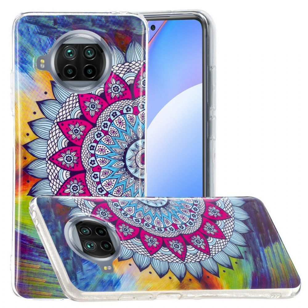 Handyhülle Für Xiaomi Mi 10T Lite / Redmi Note 9 Pro 5G Fluoreszierendes Buntes Mandala