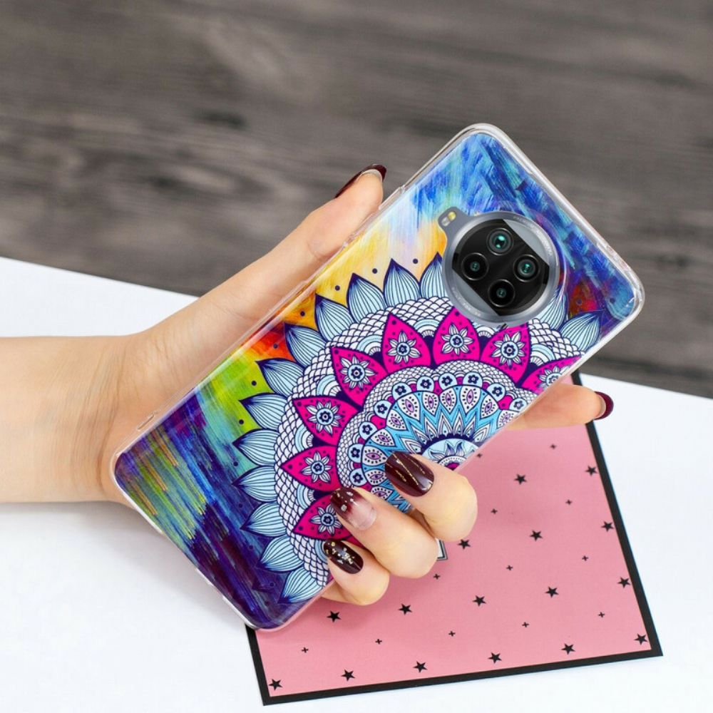 Handyhülle Für Xiaomi Mi 10T Lite / Redmi Note 9 Pro 5G Fluoreszierendes Buntes Mandala