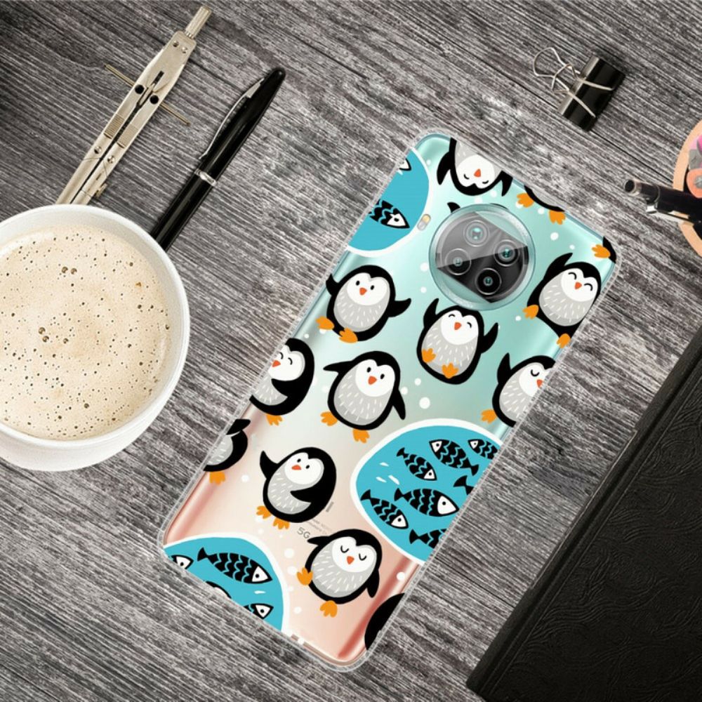 Handyhülle Für Xiaomi Mi 10T Lite / Redmi Note 9 Pro 5G Pinguine Und Fische