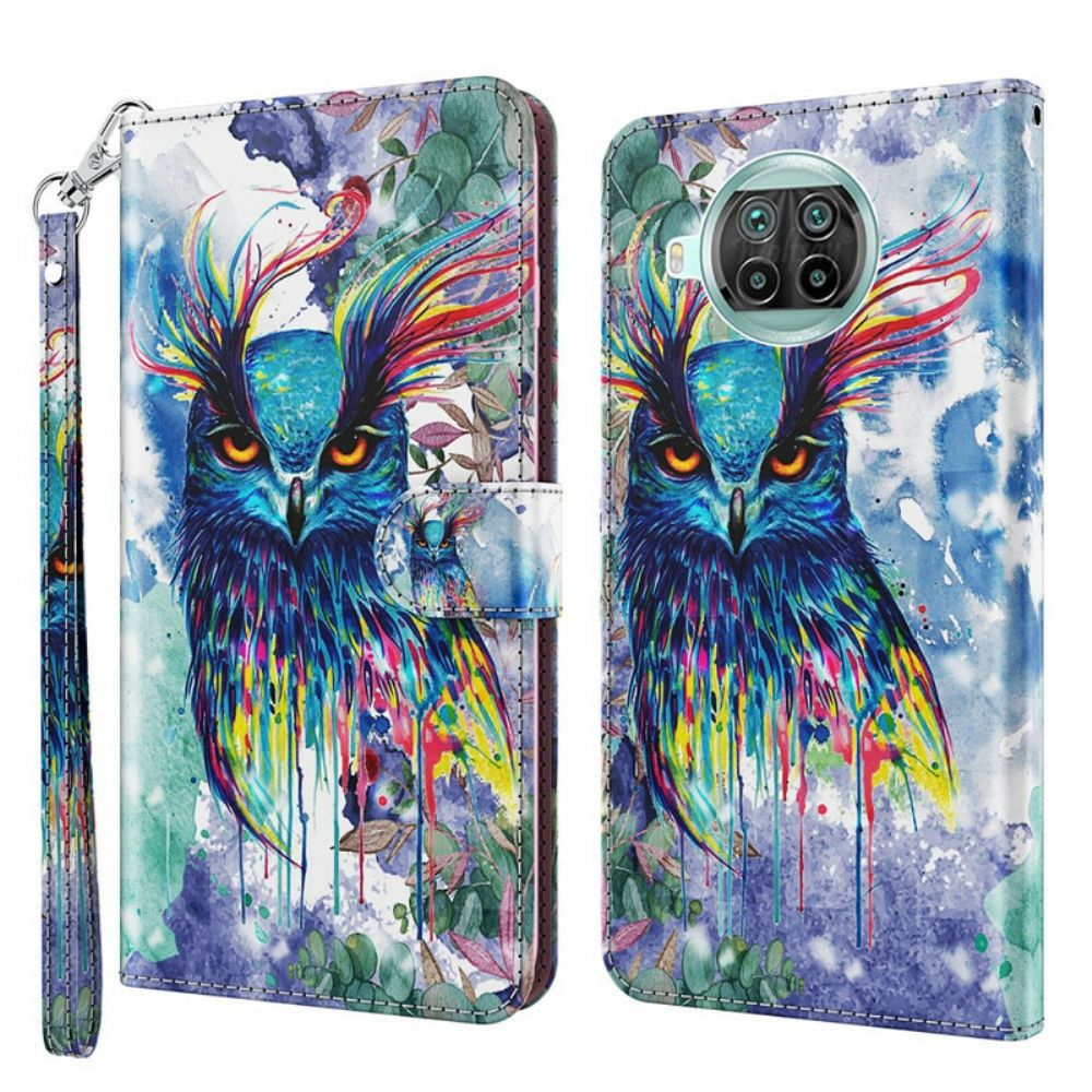 Lederhüllen Für Xiaomi Mi 10T Lite / Redmi Note 9 Pro 5G Aquarell Vogel