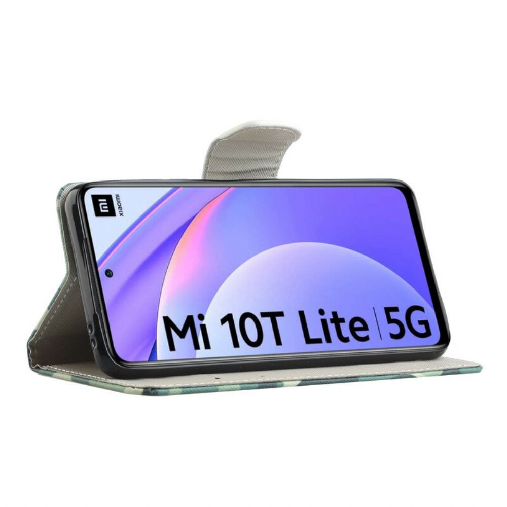 Lederhüllen Für Xiaomi Mi 10T Lite / Redmi Note 9 Pro 5G Neon-schmetterlinge