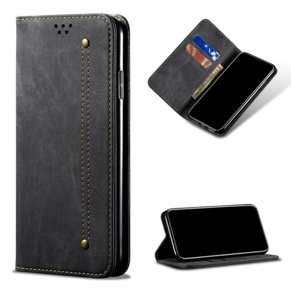 Schutzhülle Für Xiaomi Mi 10T Lite / Redmi Note 9 Pro 5G Flip Case Jeansstoff