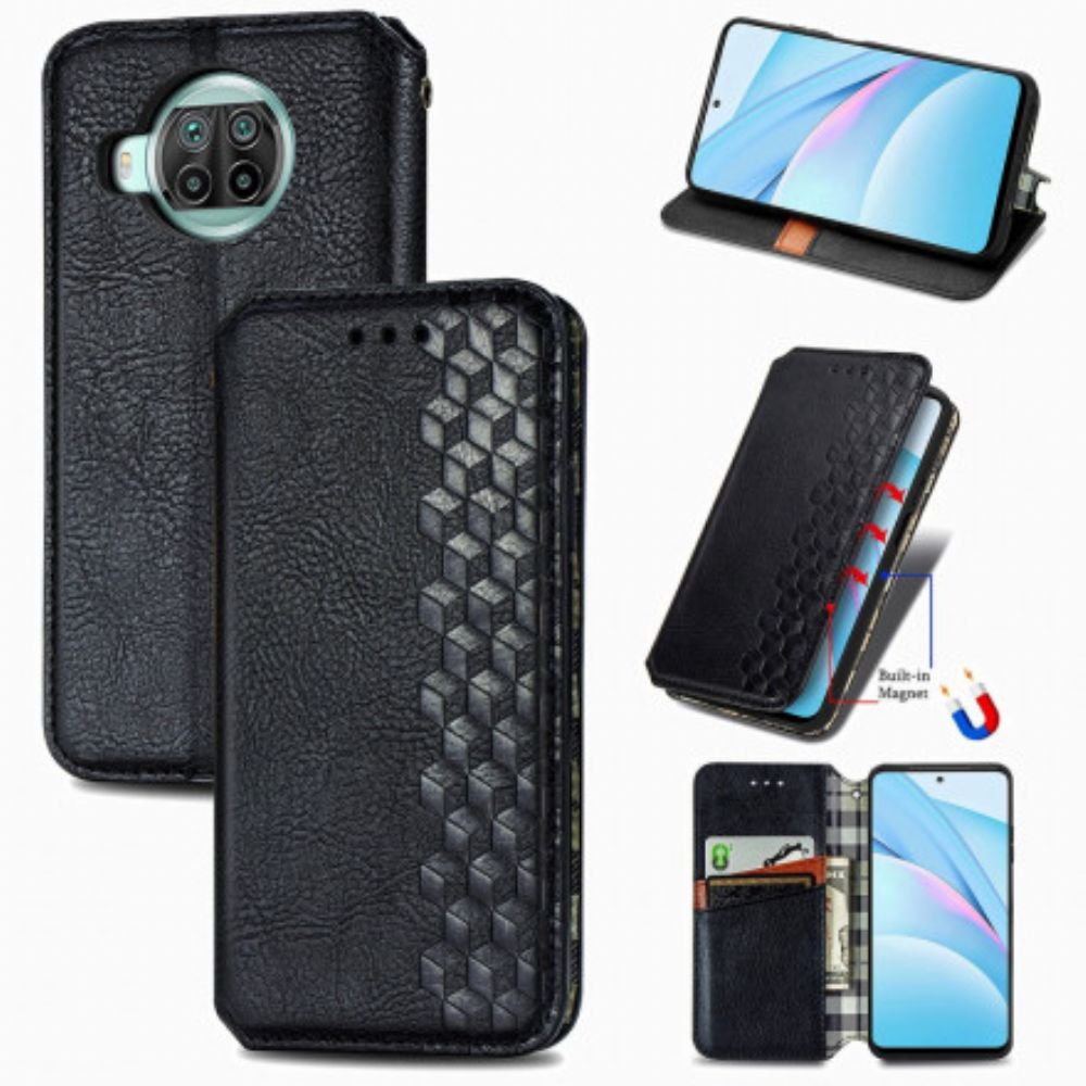 Schutzhülle Für Xiaomi Mi 10T Lite / Redmi Note 9 Pro 5G Flip Case Ledereffekt Mit Rautenstruktur