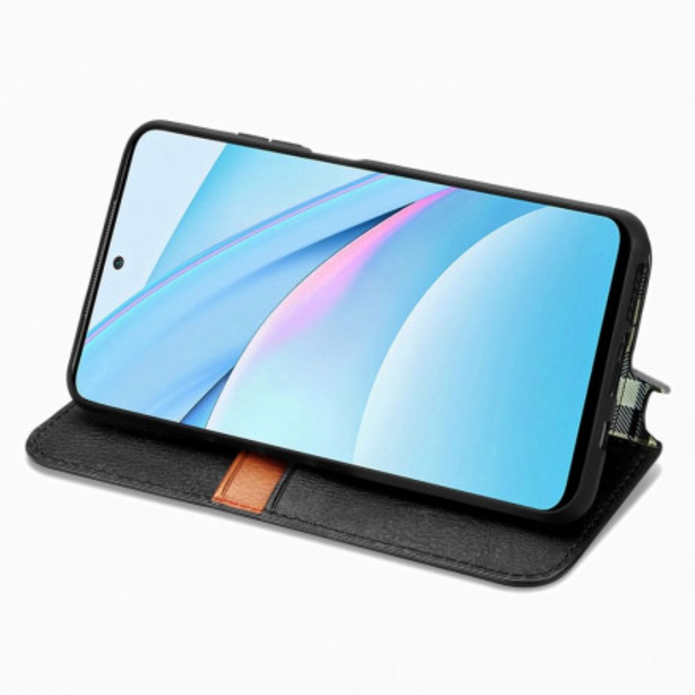 Schutzhülle Für Xiaomi Mi 10T Lite / Redmi Note 9 Pro 5G Flip Case Ledereffekt Mit Rautenstruktur