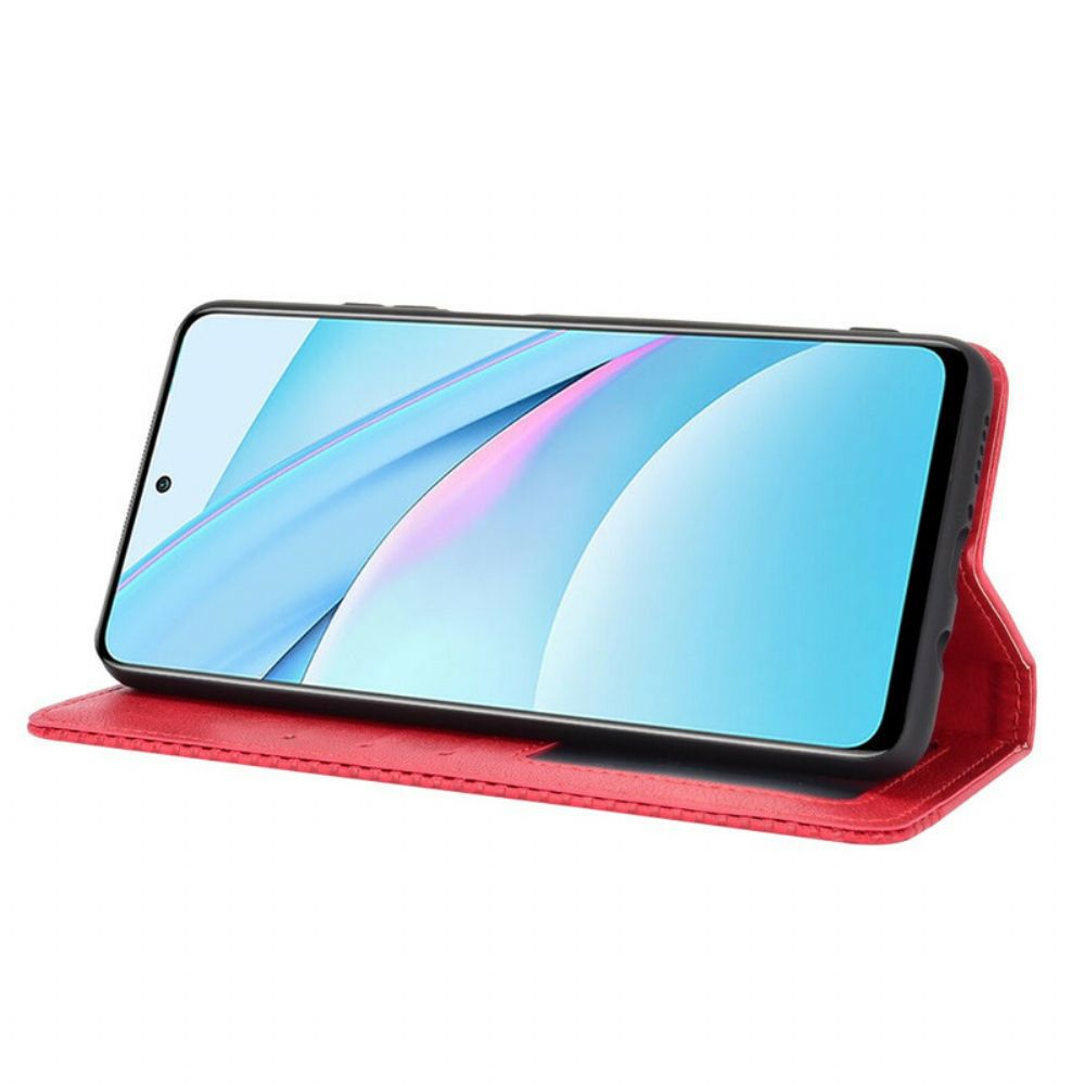 Schutzhülle Für Xiaomi Mi 10T Lite / Redmi Note 9 Pro 5G Flip Case Vintage-effekt