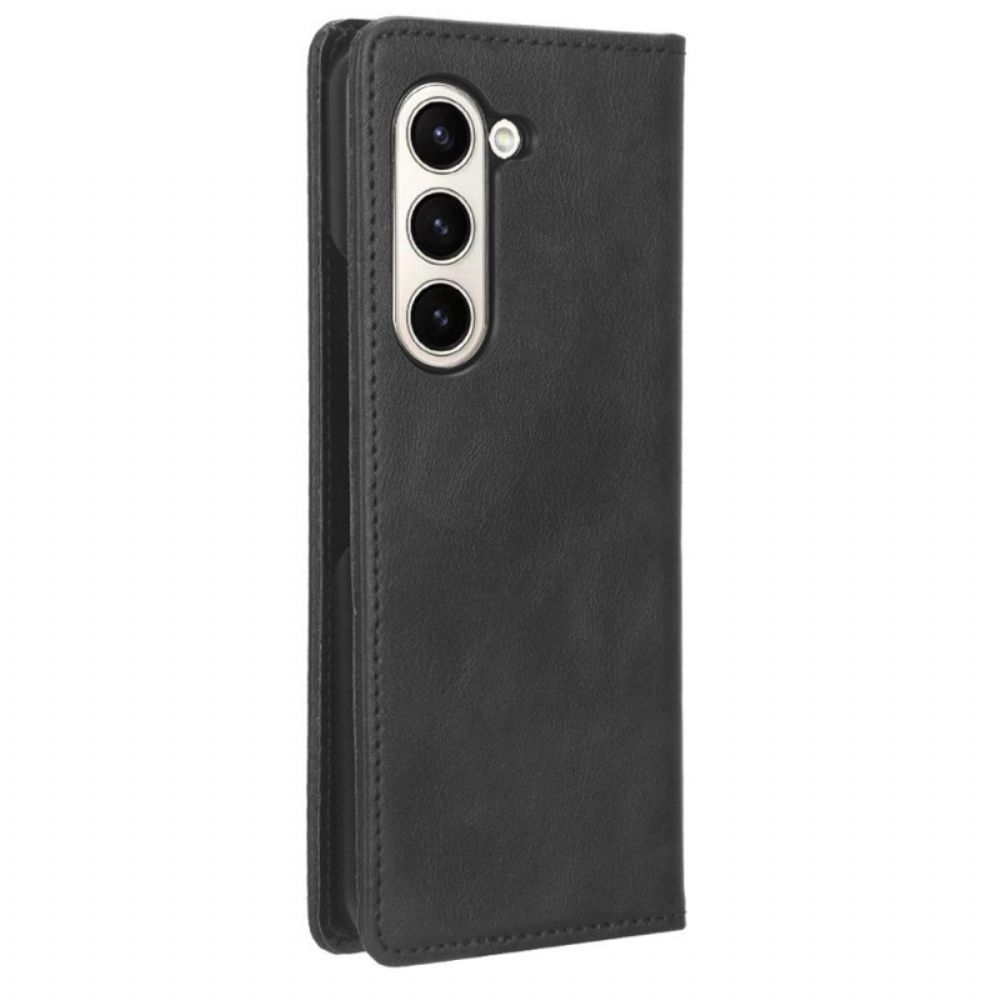 Flip Case Für Samsung Galaxy Z Fold 5 Retro