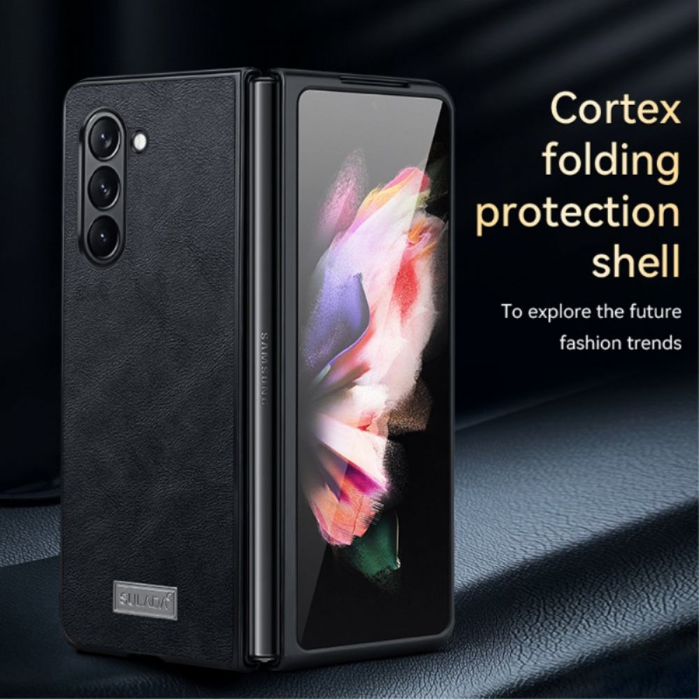 Hülle Samsung Galaxy Z Fold 5 Handyhülle Elegance Leder Abeel