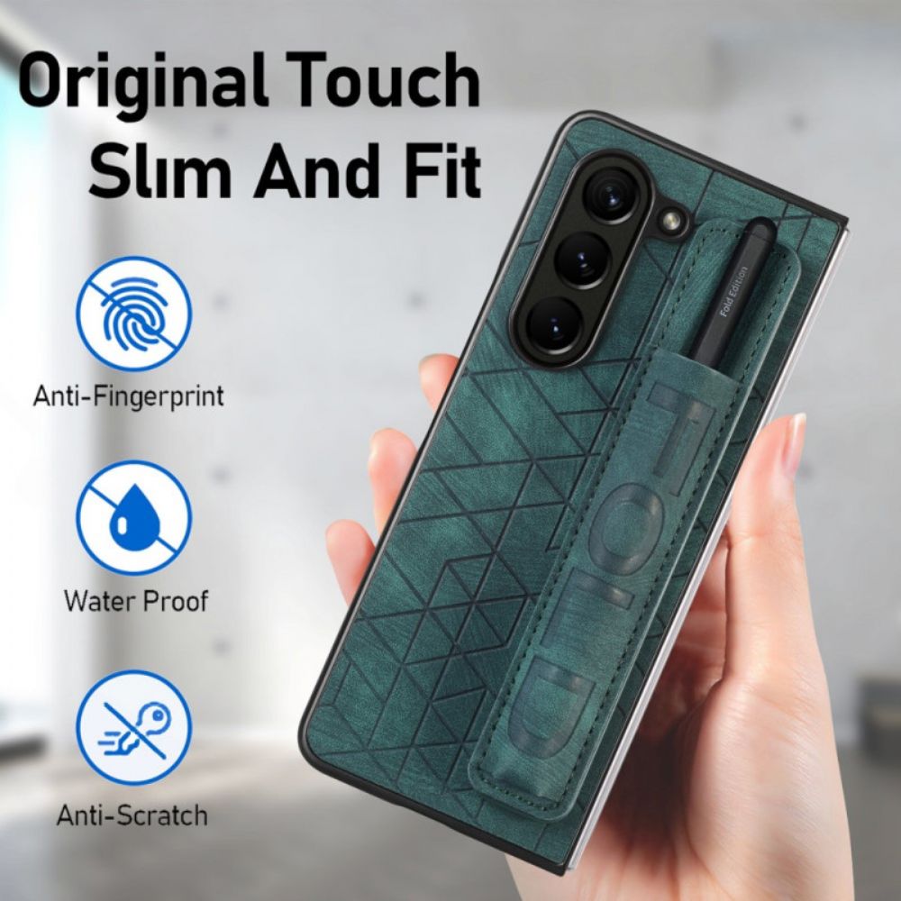 Hülle Samsung Galaxy Z Fold 5 Handyhülle Stifthalter Mit Riemen