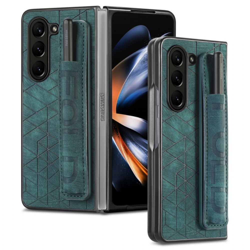 Hülle Samsung Galaxy Z Fold 5 Handyhülle Stifthalter Mit Riemen