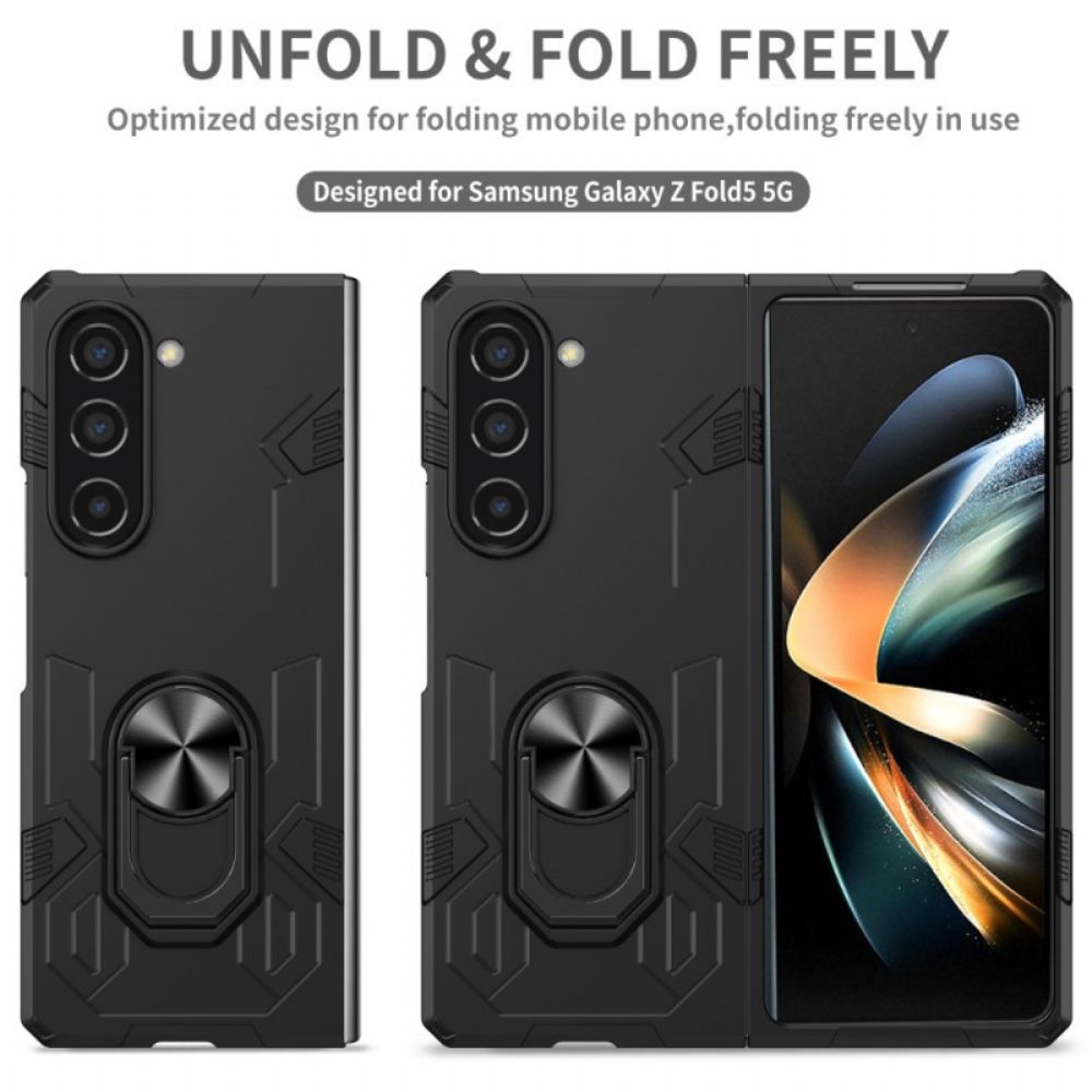 Hülle Samsung Galaxy Z Fold 5 Ringunterstützung Des Verteidigers