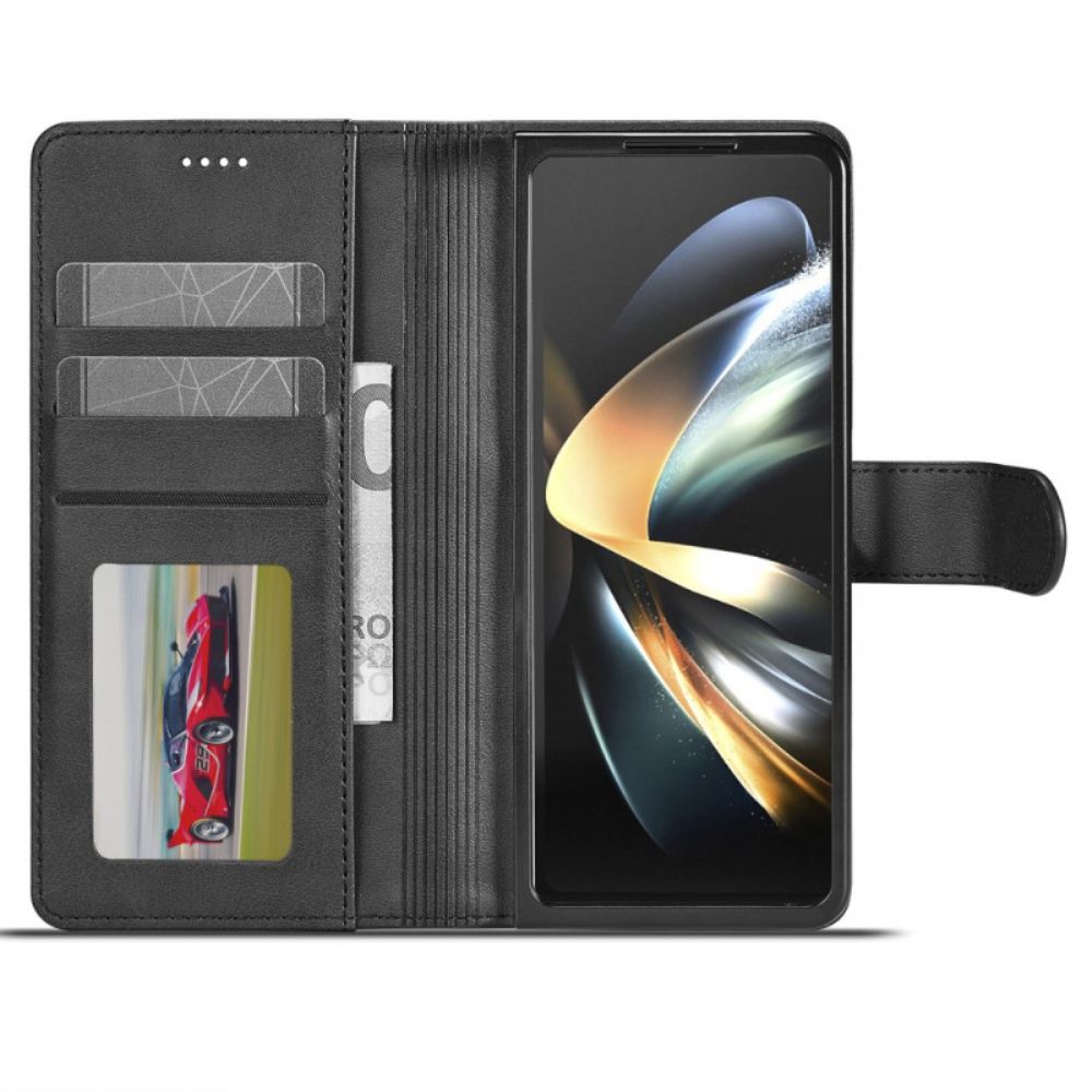 Lederhüllen Samsung Galaxy Z Fold 5 Handyhülle Lc.imeeke