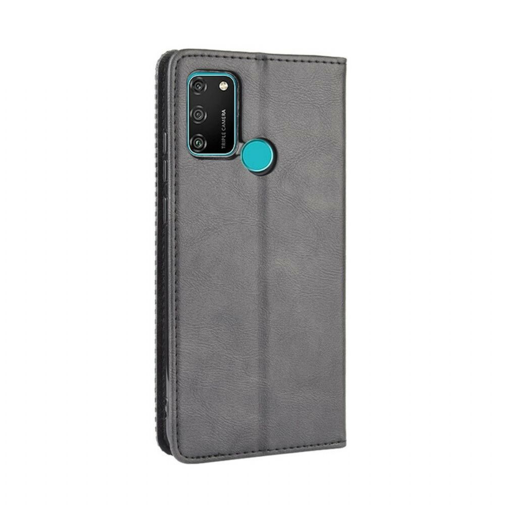 Schutzhülle Für Honor 9A Flip Case Gestylter Vintage-leder-effekt