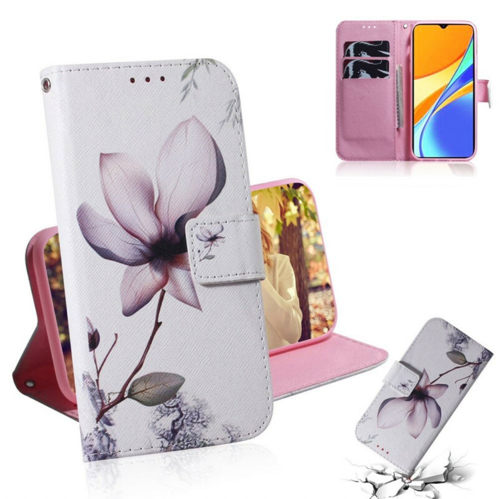 Flip Case Für Xiaomi Redmi 9C Alte Rosenblüte