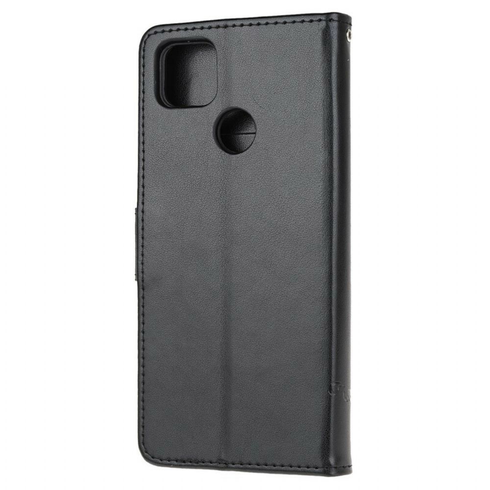 Flip Case Für Xiaomi Redmi 9C Asiatische Schmetterlinge Und Blumen