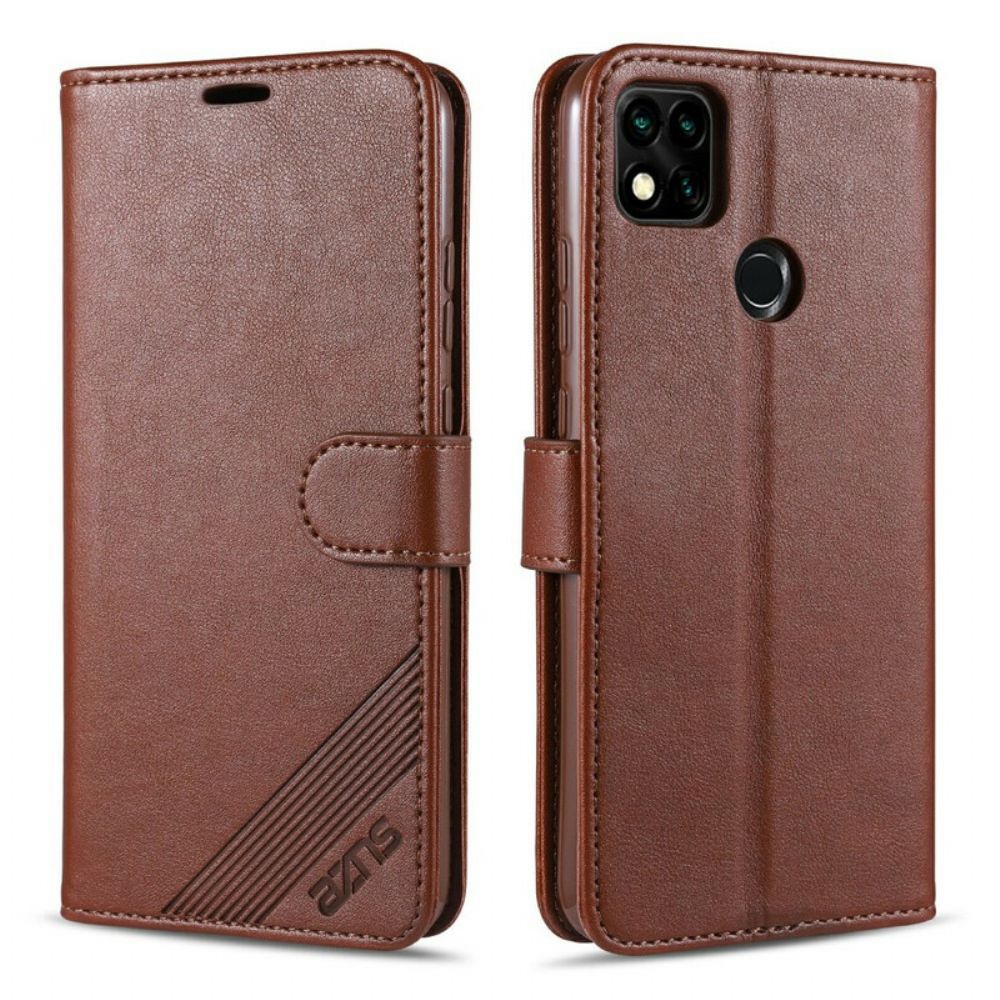 Flip Case Für Xiaomi Redmi 9C Azns Kunstleder