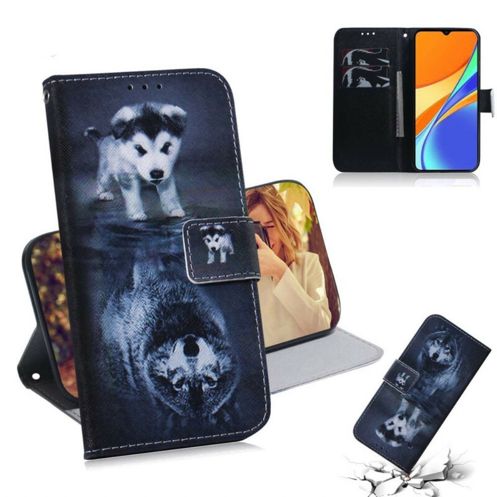 Flip Case Für Xiaomi Redmi 9C Ernesto Der Wolf