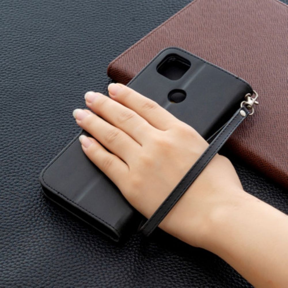 Flip Case Für Xiaomi Redmi 9C Flip Case Glatte Schräge Klappe