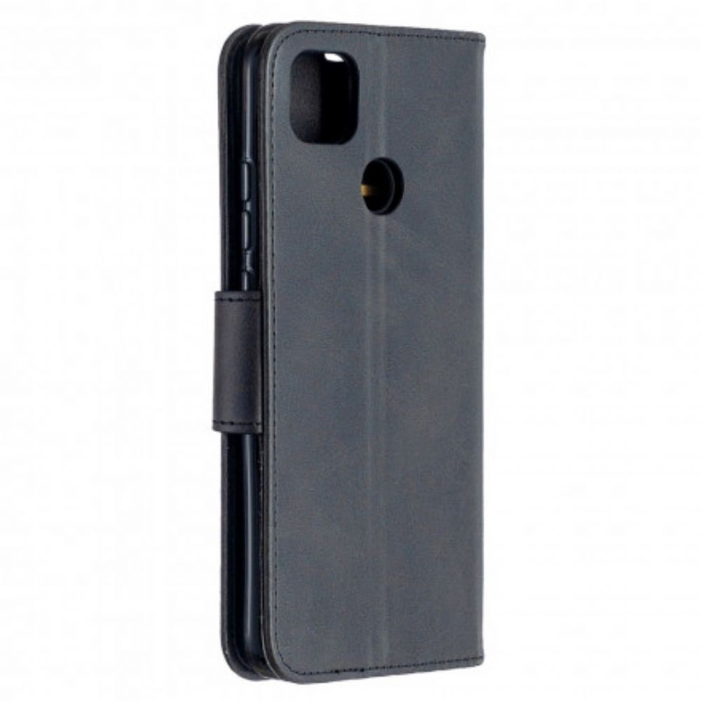 Flip Case Für Xiaomi Redmi 9C Flip Case Glatte Schräge Klappe