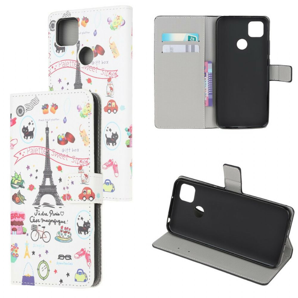 Flip Case Für Xiaomi Redmi 9C Ich Liebe Paris