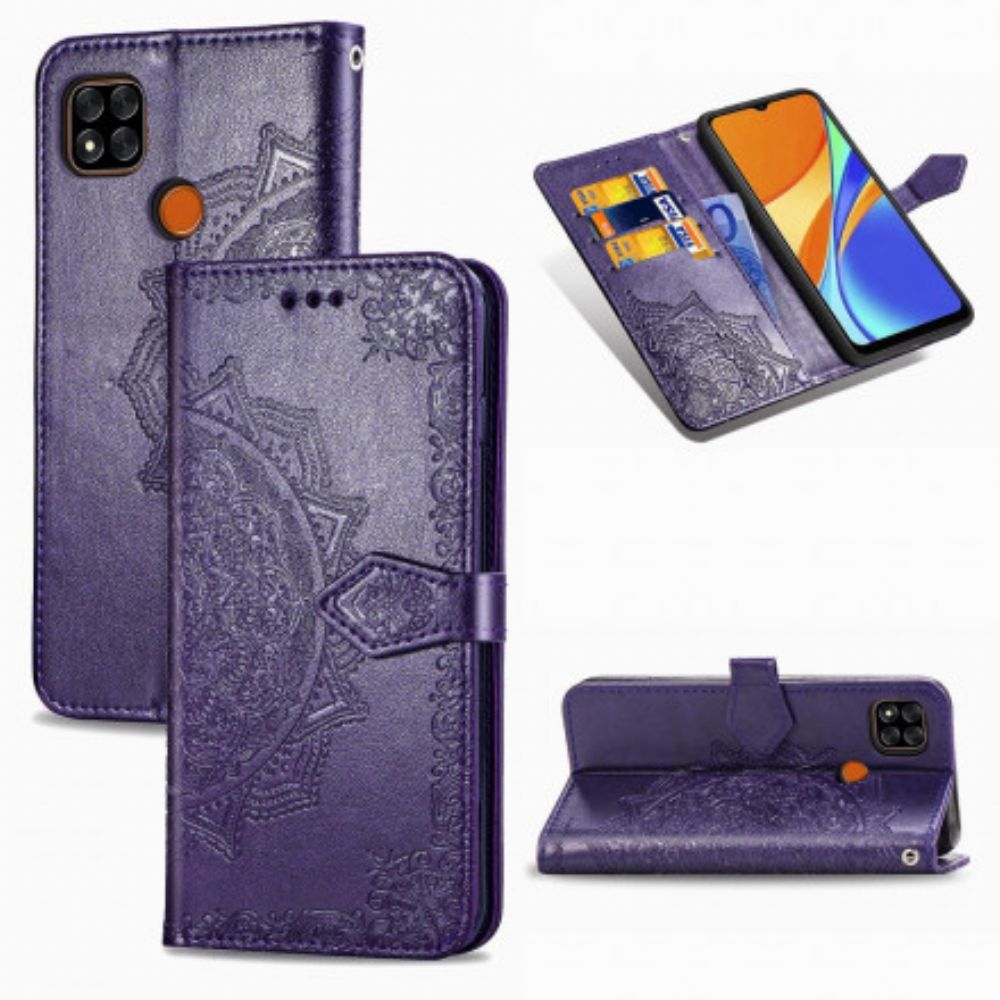 Flip Case Für Xiaomi Redmi 9C Mandala Aus Dem Mittelalter