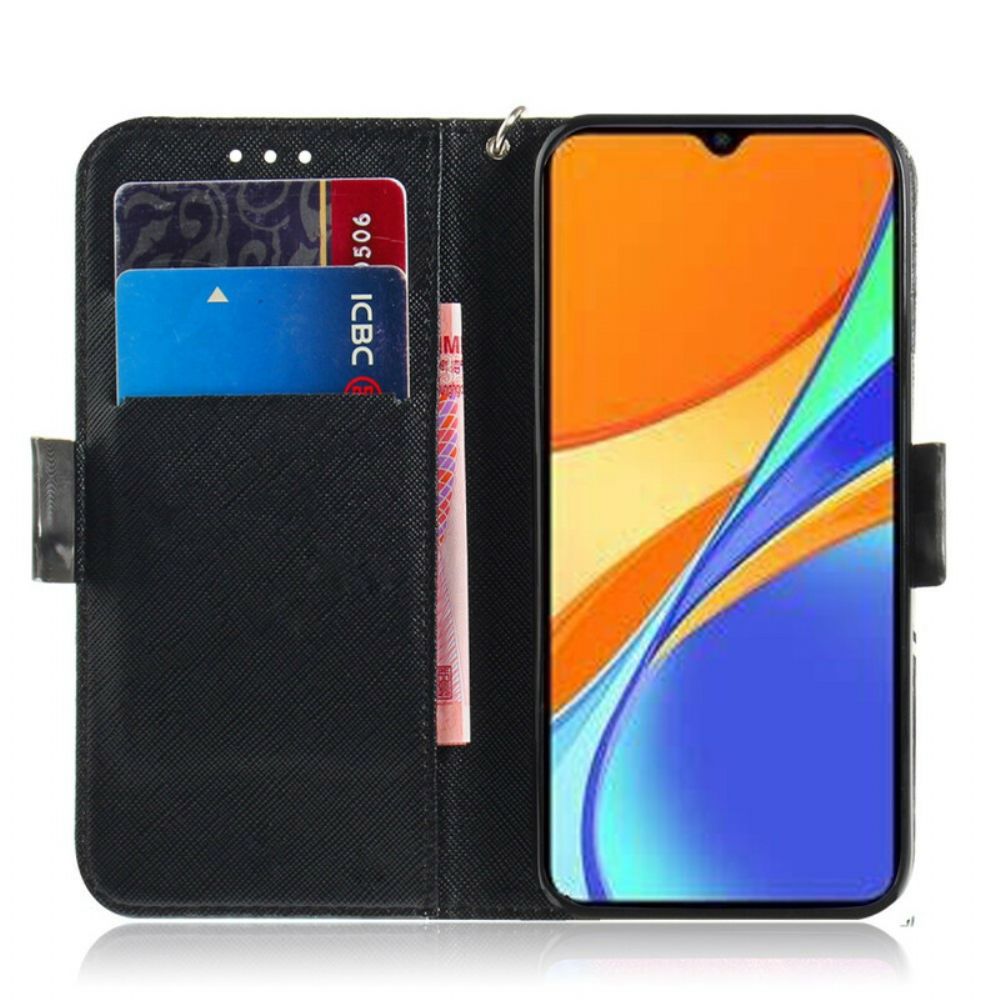 Flip Case Für Xiaomi Redmi 9C Mit Kordel Meisterhaftes Riemchen-mandala