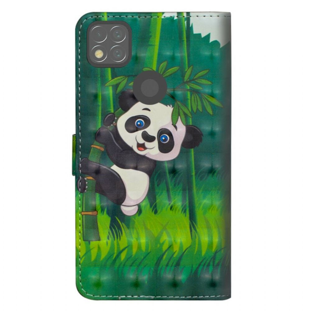 Flip Case Für Xiaomi Redmi 9C Panda Und Bambus