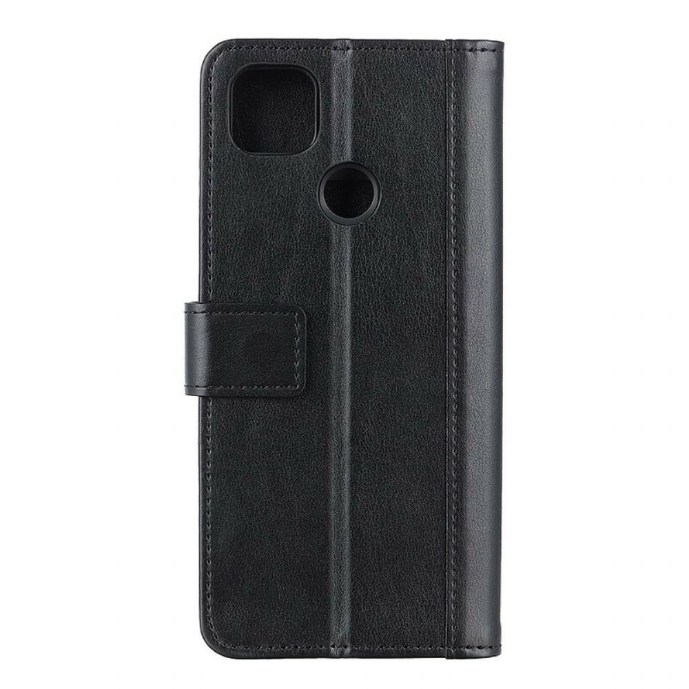 Flip Case Für Xiaomi Redmi 9C Version Aus Spaltleder