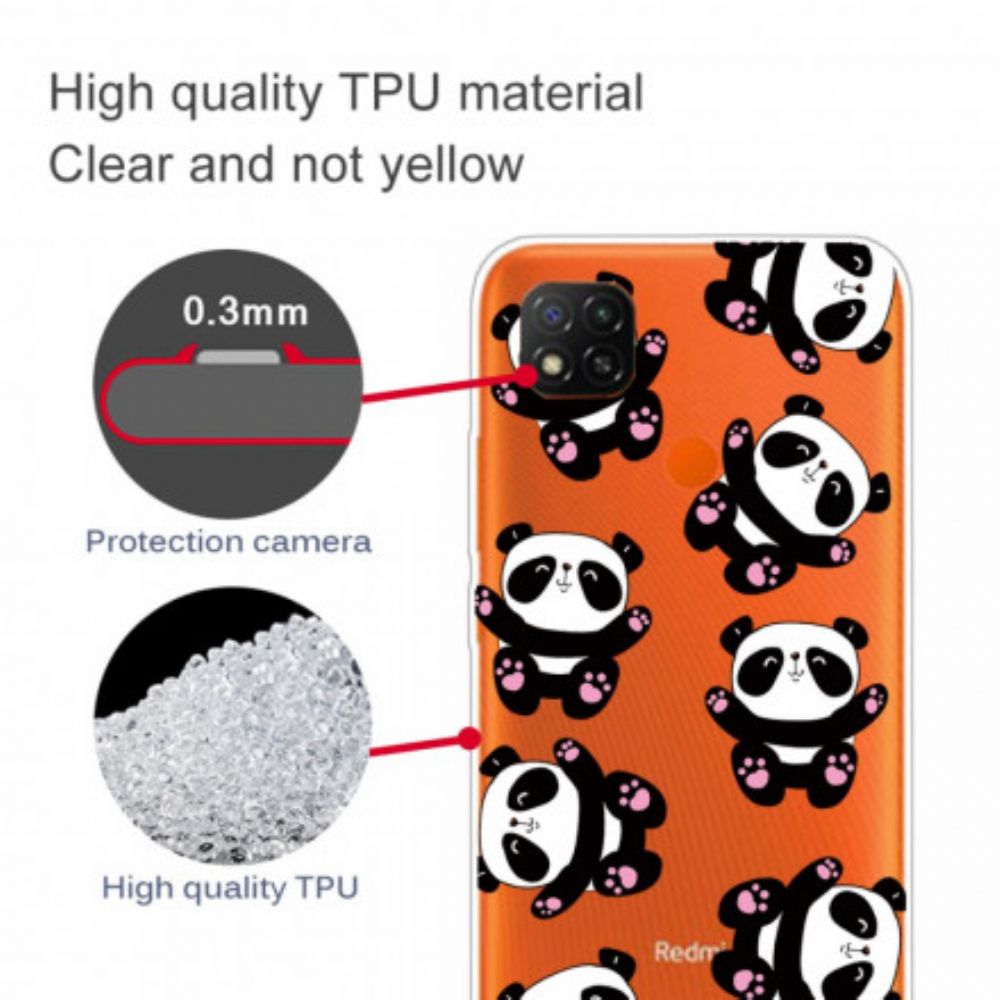 Handyhülle Für Xiaomi Redmi 9C Top Pandas Spaß