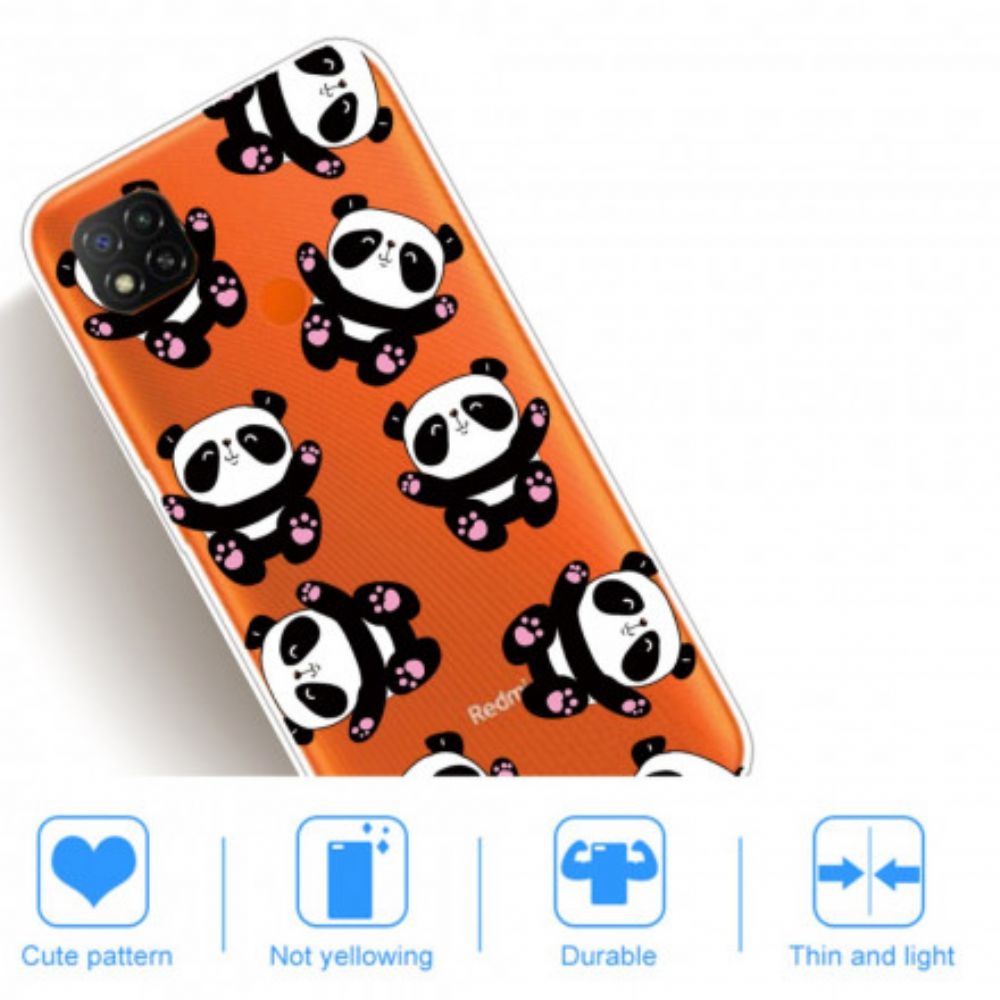 Handyhülle Für Xiaomi Redmi 9C Top Pandas Spaß