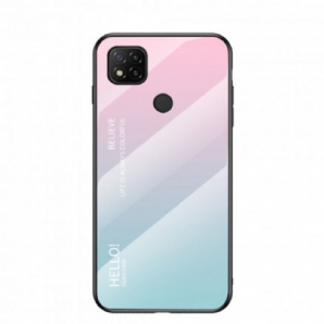 Hülle Für Xiaomi Redmi 9C Hallo Tempered Glass