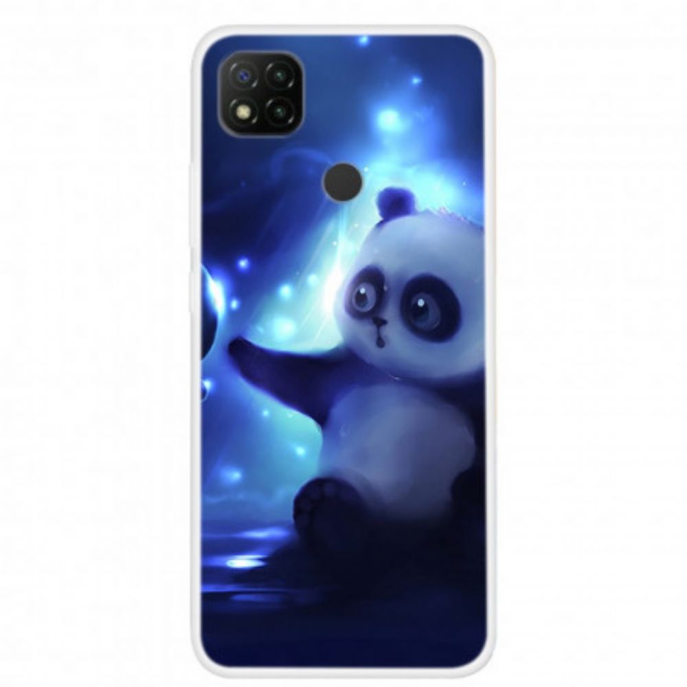 Hülle Für Xiaomi Redmi 9C Panda Im Weltall