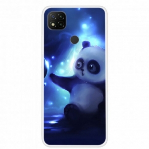 Hülle Für Xiaomi Redmi 9C Panda Im Weltall