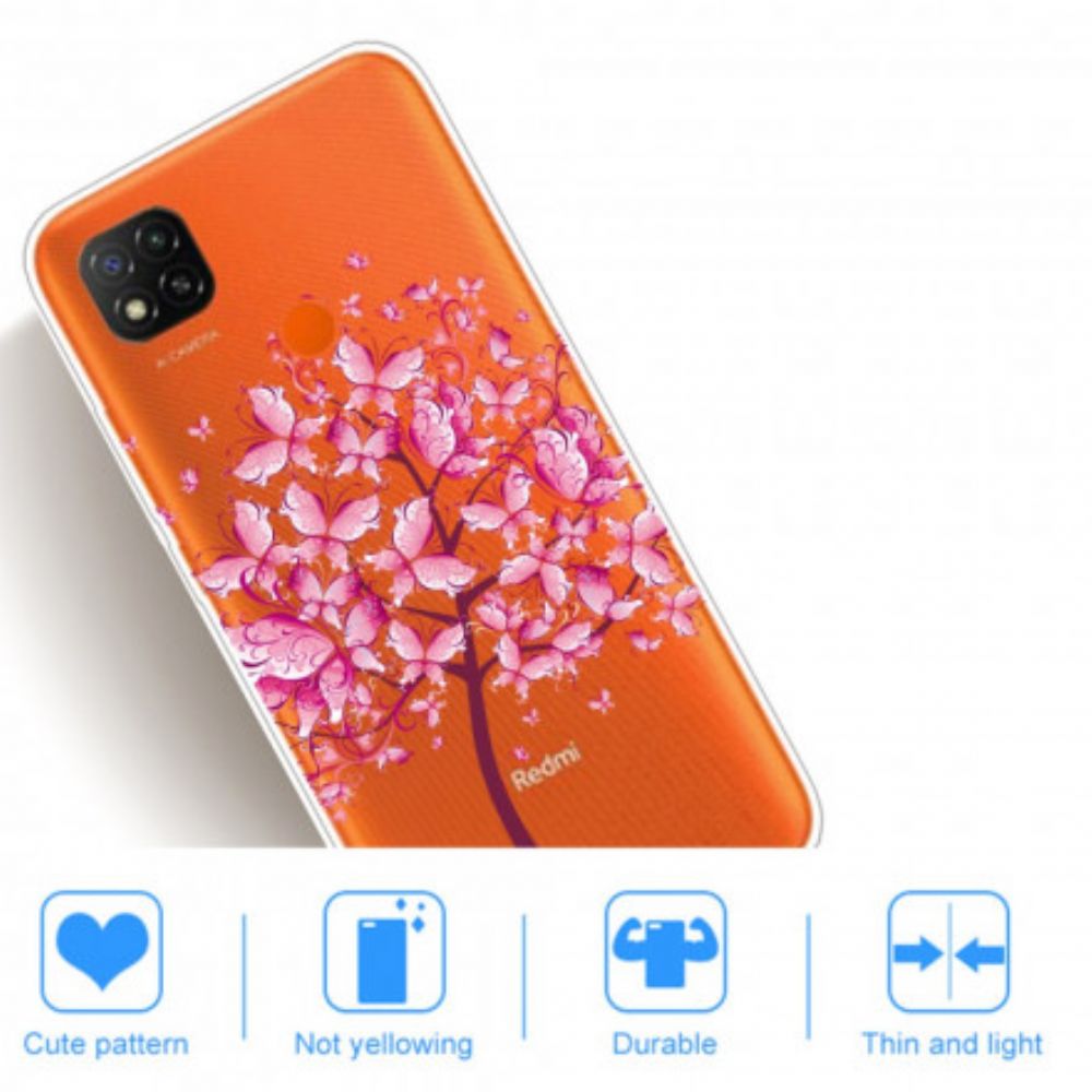 Hülle Für Xiaomi Redmi 9C Rosa Baumkrone