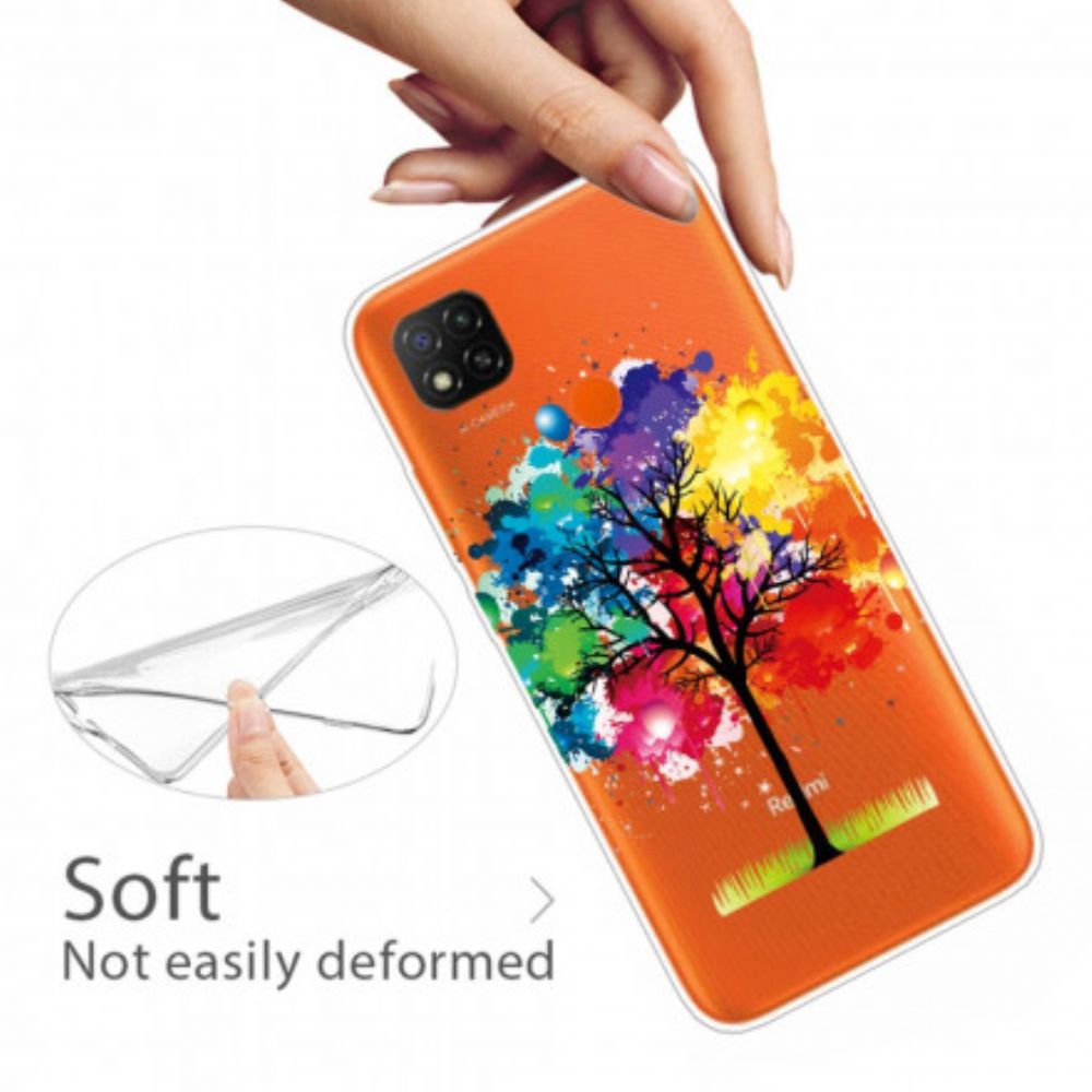 Hülle Für Xiaomi Redmi 9C Transparenter Aquarellbaum