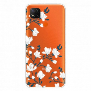 Hülle Für Xiaomi Redmi 9C Weiße Blumen