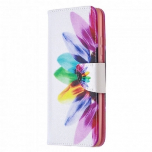 Lederhüllen Für Xiaomi Redmi 9C Aquarell Blume