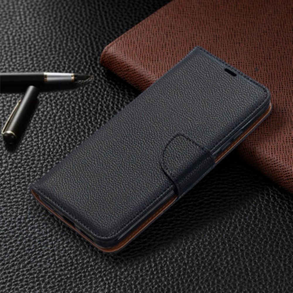 Lederhüllen Für Xiaomi Redmi 9C Flip Case Litschi-klappe Schräg