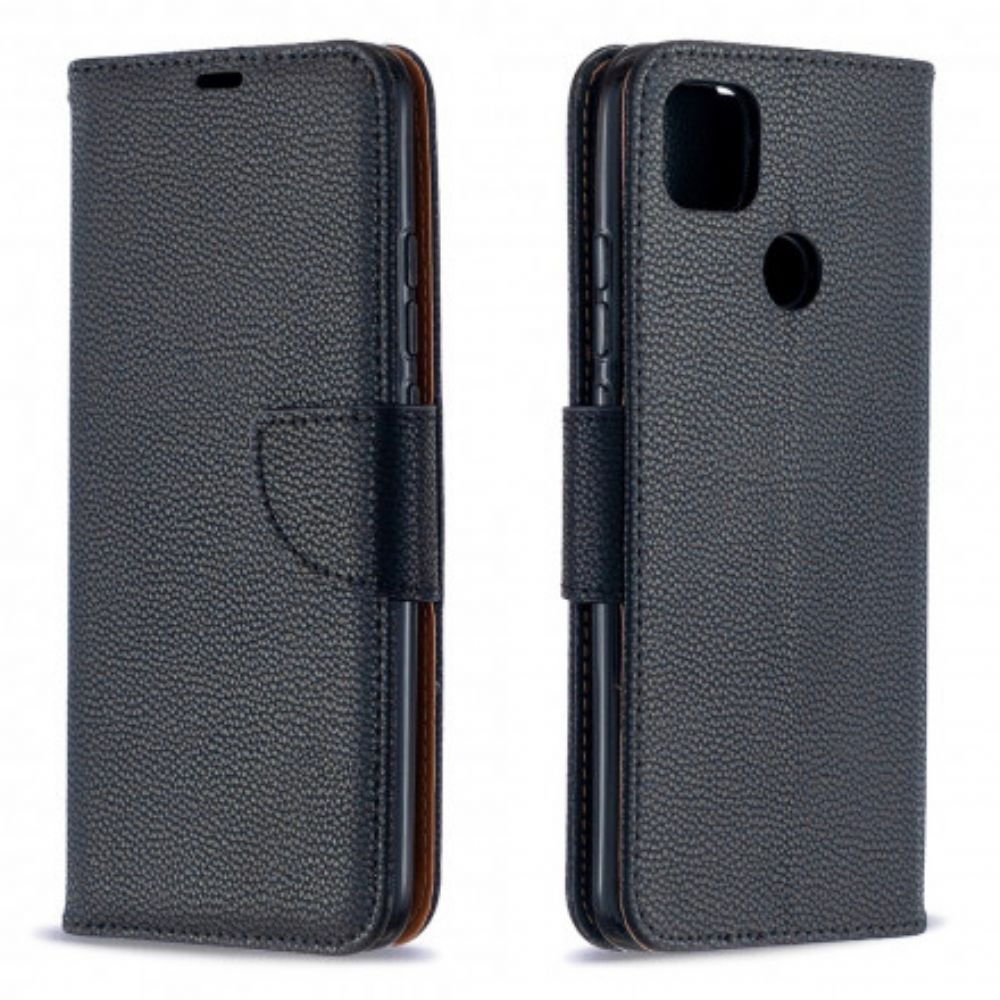 Lederhüllen Für Xiaomi Redmi 9C Flip Case Litschi-klappe Schräg