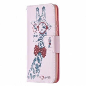 Lederhüllen Für Xiaomi Redmi 9C Nerdige Giraffe