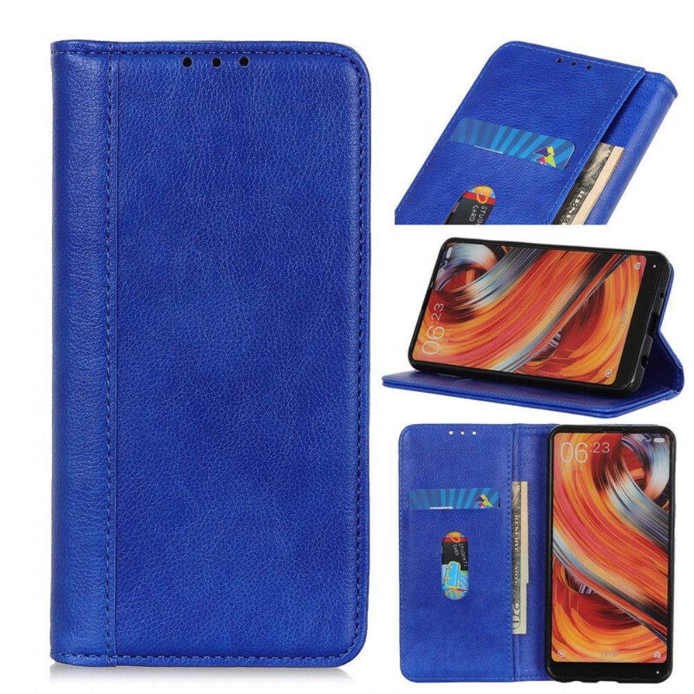 Schutzhülle Für Xiaomi Redmi 9C Flip Case Anhänger Aus Gespaltenem Litschi-leder